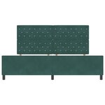 vidaXL Lit à ressorts avec tête de lit Vert foncé 200 x 200 cm Velours