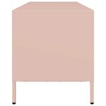 vidaXL Meuble TV rose 135x39x43 5 cm acier laminé à froid