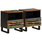 vidaXL Tables de chevet 2 Pièces 40x34x46 cm bois massif de récupération