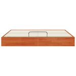 vidaXL Cadre de lit ottoman avec rangement Brun cire 180 x 200 cm