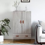 vidaXL Buffet haut sonoma gris 69 5x31x115 cm bois d'ingénierie