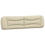 vidaXL Coussin de tête de lit Hvar crème 200 cm tissu