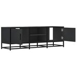vidaXL Meuble TV noir 120x35x41 cm bois d'ingénierie et métal