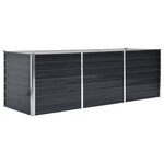 vidaXL Lit surélevé de jardin Anthracite 240x80x77 cm Acier galvanisé
