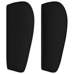 vidaXL Tête de lit avec oreilles Noir 163x23x78/88 cm Tissu
