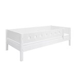 Flexa WHITE Banquette-lit 90 x 200 cm avec dossier et barriere avant classique Blanc