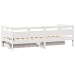 vidaXL Lit de jour et tiroirs sans matelas blanc 80x200 cm bois massif