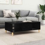 vidaXL Table basse Chêne noir 103 5 x 60 x 35 cm Bois d'ingénierie