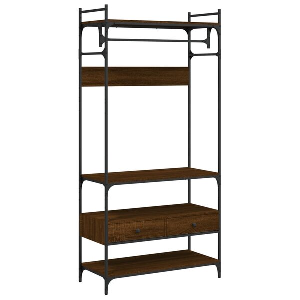 vidaXL Armoire à tiroirs chêne brun 89x39x184 5 cm bois d'ingénierie