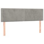 vidaXL Sommier à lattes de lit et matelas Gris clair 140x200cm Velours