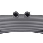 Sèche-serviettes eau chaude à rails incurvés gris de 500 x 1160 mm
