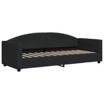 vidaXL Lit de jour avec lit gigogne noir 80x200 cm tissu