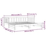 vidaXL Lit coulissant Blanc 2x(90x190) cm Bois de pin massif