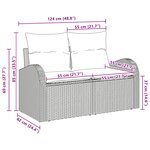 vidaXL Canapé de jardin Noir 124 x 62 x 85cm polyrotin