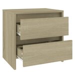 vidaXL Tables de chevet 2 Pièces chêne sonoma bois d'ingénierie