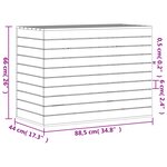 vidaXL Panier à linge noir 88 5x44x66 cm bois massif de pin