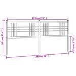 vidaXL Tête de lit métal blanc 193 cm
