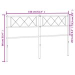vidaXL Tête de lit métal noir 150 cm