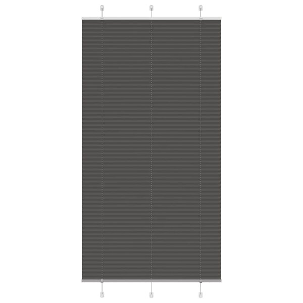 vidaXL Store plissé noir 110x200 cm largeur du tissu 109 4cm polyester