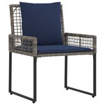 vidaXL Ensemble de meubles d'extérieur avec coussin acier