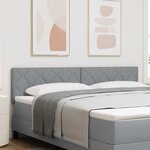 vidaXL Tête de lit en blocs diamant gris clair de 180 cm en tissu