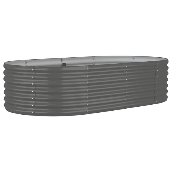 vidaXL Lit surélevé de jardin Acier galvanisé 152x80x36 cm gris