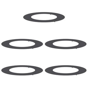 vidaXL adapté pour anneaux d'arbre plats 5 Pièces Noir Ø50 / 80 cm Acier