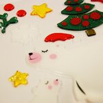 Stickers gel Noël pour fenêtre - Ours blanc
