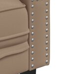 vidaXL Ensemble de canapé Chesterfield 3 Pièces cappuccino similicuir