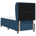 vidaXL Lit à ressorts avec matelas Bleu 100 x 200 cm tissu