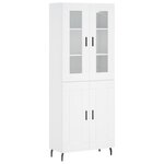 vidaXL Buffet haut Blanc 69 5x34x180 cm Bois d'ingénierie