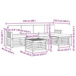 vidaXL Ensemble de canapés d'extérieur 6 Pièces Gris Naturel et Clair