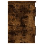 vidaXL Table de chevet murale chêne fumé 41 5x36x53 cm