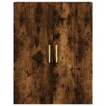 vidaXL Buffet haut Chêne fumé 69 5x34x180 cm Bois d'ingénierie