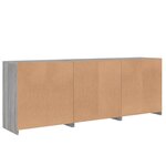 vidaXL Buffet avec lumières LED sonoma gris 181 5x37x67 cm