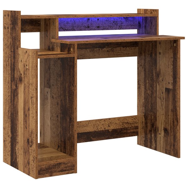 vidaXL Bureau Vieux bois 97 x 45 x 90 cm Bois d'ingénierie