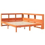vidaXL Lit bibliothèque sans matelas cire marron 150x200 cm pin massif