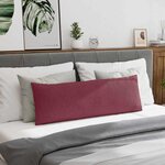 vidaXL Coussins de canapé 2 Pièces Bordeaux 120 x 40 cm tissu