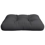 vidaXL Coussin de palette noir 60x61 5x10 cm tissu
