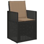 vidaXL Coussins de siège et de dos 4 Pièces Taupe 47 x 45 x 2 cm