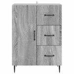 vidaXL Buffet Sonoma gris 66 x 34 5 x 89 5 cm Bois d'ingénierie