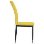 vidaXL Chaises à manger lot de 4 Jaune moutarde Velours