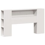 vidaXL Lit bibliothèque sans matelas blanc 150x200 cm bois pin massif