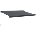 vidaXL Auvent rétractable anthracite 3 5x2 5 m tissu et aluminium