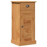 vidaXL Ensemble de mobilier de salle de bain avec tiroir avec étagère 3 Pièces Marron