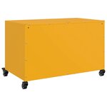 vidaXL Meuble TV jaune moutarde 68x39x43 5 cm acier