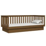 vidaXL Lit de jour Marron miel 90x200 cm Bois de pin massif