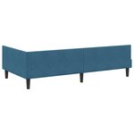 vidaXL Cadre de lit d'angle avec matelas Autre 2 Pièces Bleu Velours