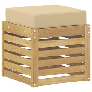 vidaXL Banc de Jardin Blanc 43 x 43 x 45 cm Bois d'Acacia Massif