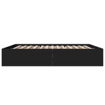 vidaXL Cadre de lit sans matelas noir 200x200 cm